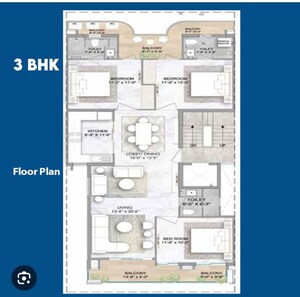 Floor Plan in 3.5 BHK Apartment at Smart World Orchard, Sector 61 – for Sale