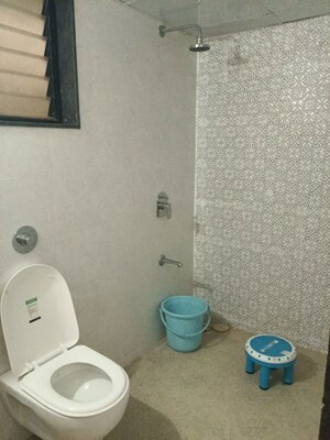 Bathroom in 3 BHK Apartment at Kohinoor Viva City, Dhanori – for Rent