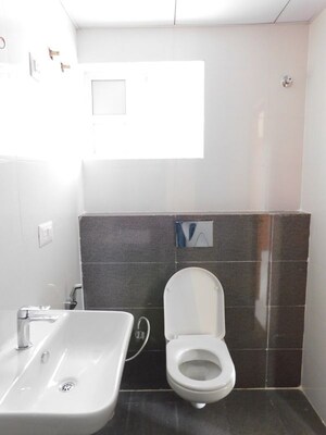 Bathroom in 3 BHK Apartment at Madhu Park Ville, Tellapur – for Rent