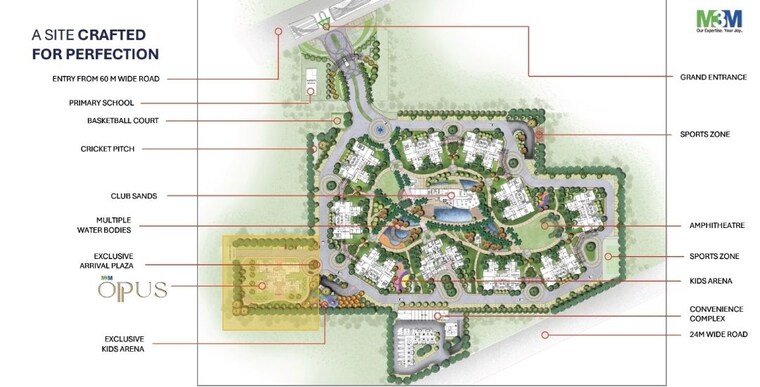 Master Plan, m3m-opus 3 Bedroom 2398 Sq.Ft. Apartment In Sector 67 Gurgaon 10721742