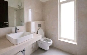 Bathroom in 3 BHK Apartment at L And T Seawoods Residences, Seawoods – for Rent