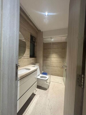 Bathroom in 3 BHK Apartment at Carter Apartments, Bandra West – for Rent