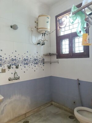Bathroom in 3 BHK Builder Floor at Sukhdev Vihar – for Rent