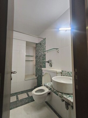 Bathroom in 3 BHK Apartment at DB Realty Shagun Towers, Goregaon East – for Rent