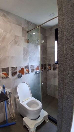 Bathroom in 2 BHK Apartment at Raheja Township, Malad East – for Rent