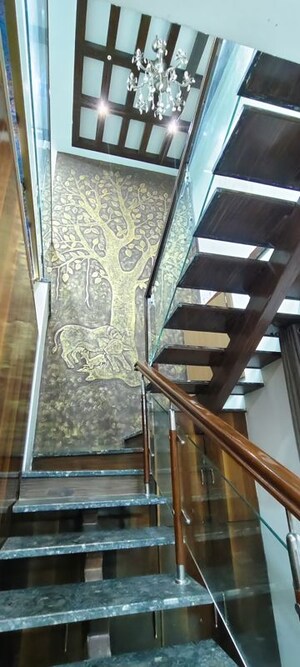 Staircase in 3 BHK Apartment at Kahneswari Vuyyurus Manasarovar, Kondapur – for Rent