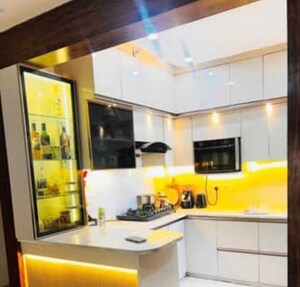 Kitchen in 3 BHK Apartment at Rishita Manhattan, Gomti Nagar – for Rent