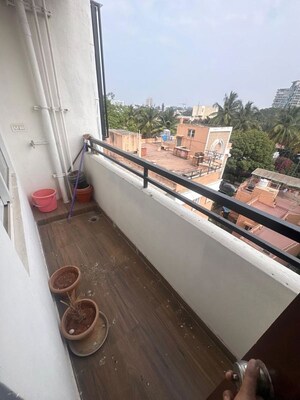 Balcony in 3 BHK Apartment at Langford Court, Langford Town – for Rent