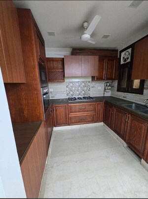 Kitchen in 3 BHK Builder Floor at Lajpat Nagar – for Sale