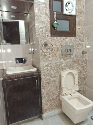 Bathroom in 2 BHK Builder Floor at Paschim Vihar – for Rent