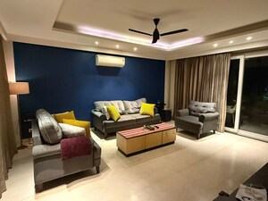 Living Room in 5 BHK Builder Floor at Unitech South City II, Sector 50 – for Rent