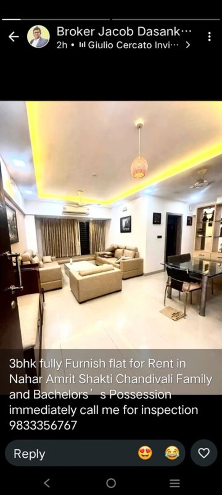 Living Room, zinnia-chs 2 Bedroom 1150 Sq.Ft. Apartment In Powai Mumbai 10722974