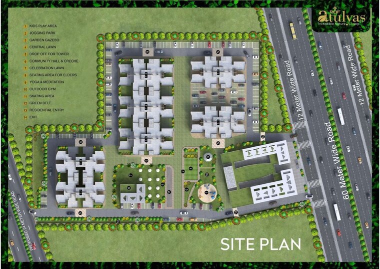 Master Plan, rof-atulyas 3 Bedroom 643 Sq.Ft. Apartment In Sector 93 Gurgaon 10723287