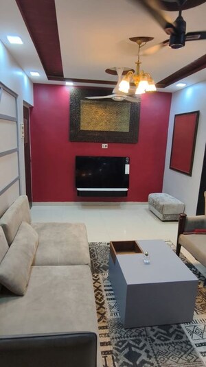 Living Room in 2 BHK Apartment at Palm Beach Apartments, Versova – for Rent