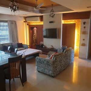 Living Room in 3 BHK Apartment at Aquarius Tower, Khar West – for Rent