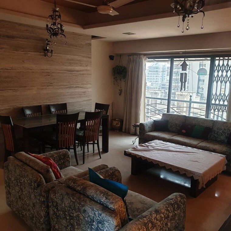 Living Room, aquarius-tower 3 Bedroom 1100 Sq.Ft. Apartment In Khar West Mumbai 10723611