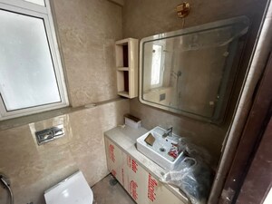 Bathroom in 3 BHK Apartment at Transcon Triumph Tower, Andheri West – for Rent
