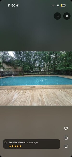 Swimming Pool in 2.5 BHK Apartment at Hiranandani Atlantis, Powai – for Rent
