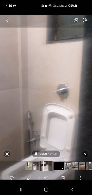 Bathroom in 1 BHK Apartment at Conwood Astoria, Goregaon East – for Rent