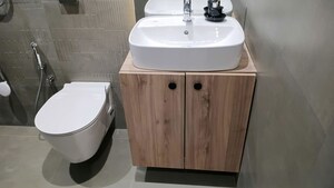 Bathroom in 2 BHK Apartment at The Baya Park, Dadar West – for Sale