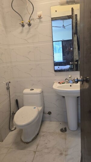 Bathroom in 3 BHK Builder Floor at Sushant Lok I – for Rent