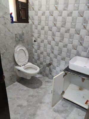 Bathroom in 3 BHK Builder Floor at Motia Blue Ridge, Dhakoli – for Rent
