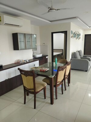 Dining area in 3 BHK Apartment at Sumadhura Acropolis, Gachibowli – for Rent