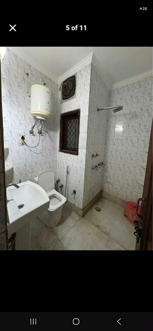 Bathroom in 2 BHK Builder Floor at Kalkaji – for Rent