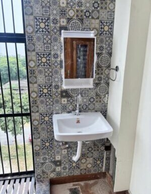 Bathroom in 2 BHK Apartment at Gaur Atulyam, Omicron I Greater Noida – for Rent