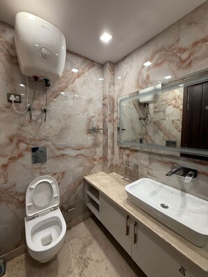 Bathroom in 3 BHK Builder Floor at Kalkaji – for Rent