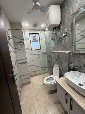 Bathroom in 3 BHK Builder Floor at Kalkaji – for Rent