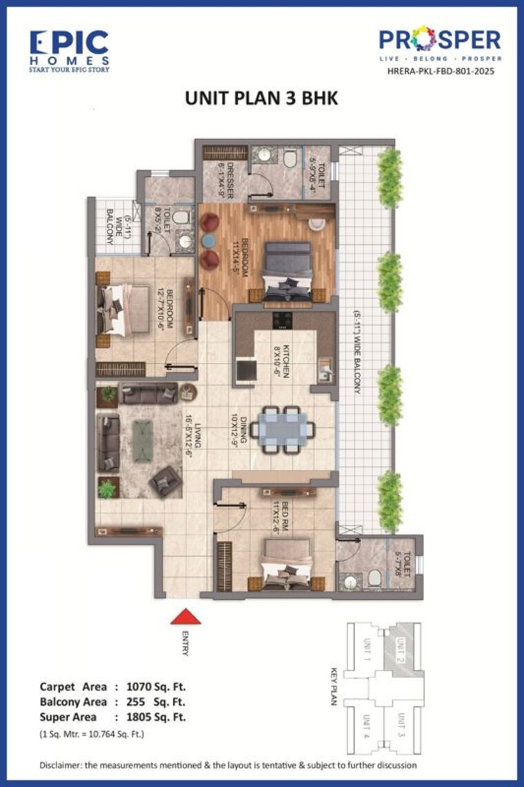 Master Plan, prosper-epic-homes 3 Bedroom 1805 Sq.Ft. Apartment In Sector 89 Faridabad 10725223