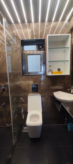 Bathroom in 3 BHK Apartment at Abrol Vastu Park, Malad West – for Rent