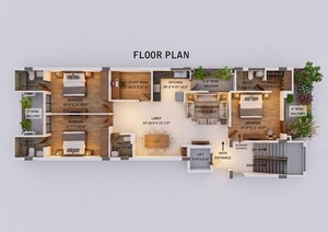 Floor Plan in 4 BHK Builder Floor at Ambala Highway – for Sale