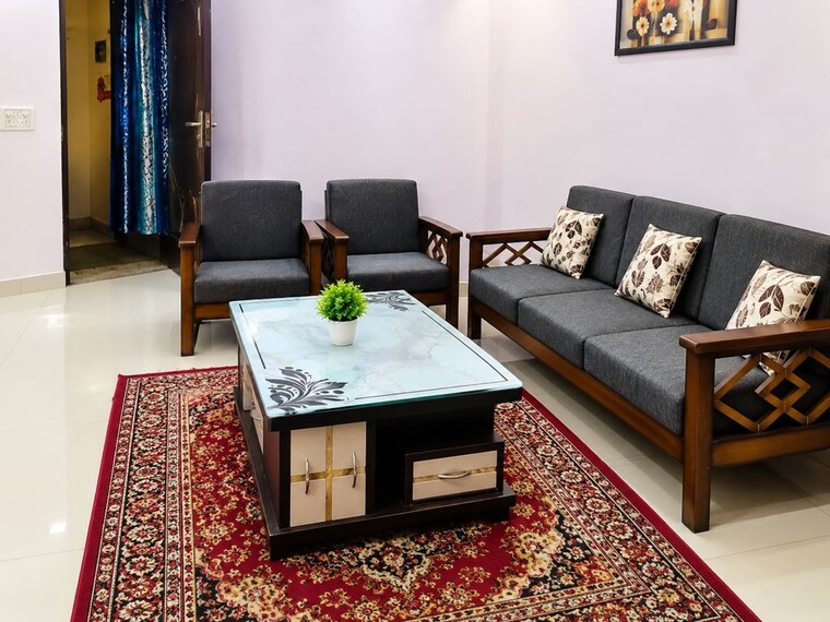 Living Room, saket 1 Bedroom 450 Sq.Ft. Builder Floor In Saket Delhi 10725429