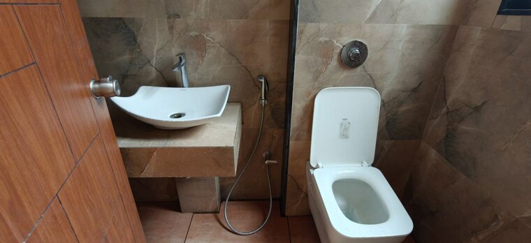 Bathroom, futuristic-the-spectrum 2 Bedroom 950 Sq.Ft. Apartment In Tathawade Pune 10725442