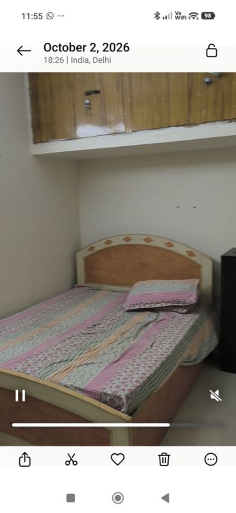 Bedroom, ashok nagar 1 Bedroom 430 Sq.Ft. Builder Floor In Ashok Nagar Delhi 10725675