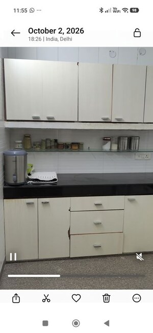 Kitchen in 1 BHK Builder Floor at Ashok Nagar – for Rent