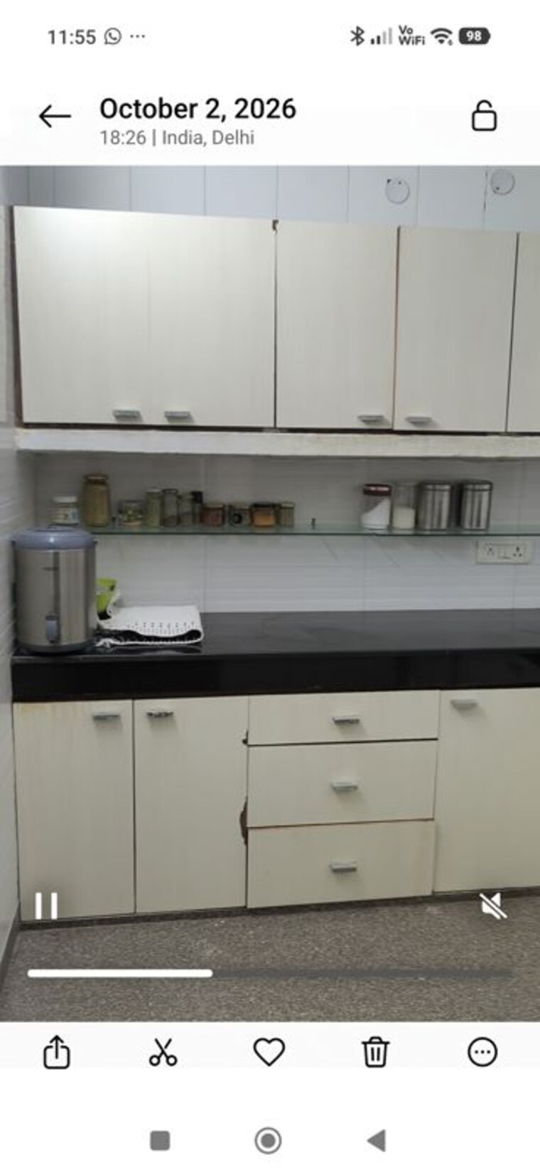 Kitchen, ashok nagar 1 Bedroom 430 Sq.Ft. Builder Floor In Ashok Nagar Delhi 10725675
