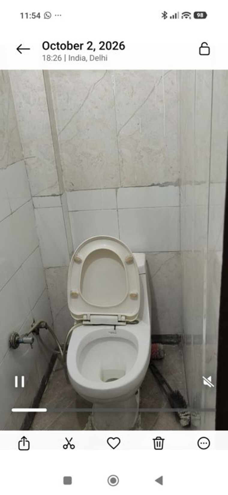 Bathroom, ashok nagar 1 Bedroom 430 Sq.Ft. Builder Floor In Ashok Nagar Delhi 10725675