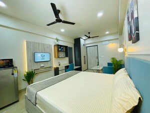 Team Area in Studio Apartment at Okay Plus Solitaire Suites, Ramnagariya – for Rent
