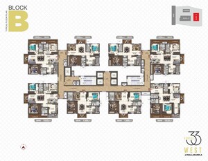 Floor Plan in 2 BHK Apartment at Vertex 33 West, Nallagandla – for Sale