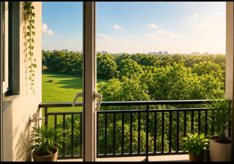 Balcony, adani-samsara-ivana 3 Bedroom 1600 Sq.Ft. Apartment In Sector 63 Gurgaon 10726038