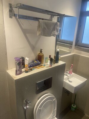 Bathroom in 1 BHK Apartment at Piramal Vaikunth, Balkum Pada – for Rent