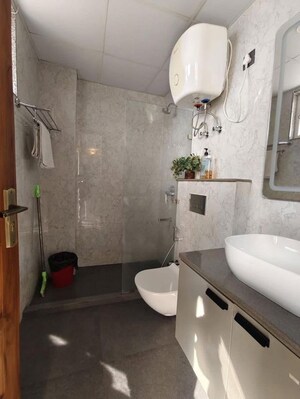 Bathroom in 1 BHK Builder Floor at Saket – for Rent