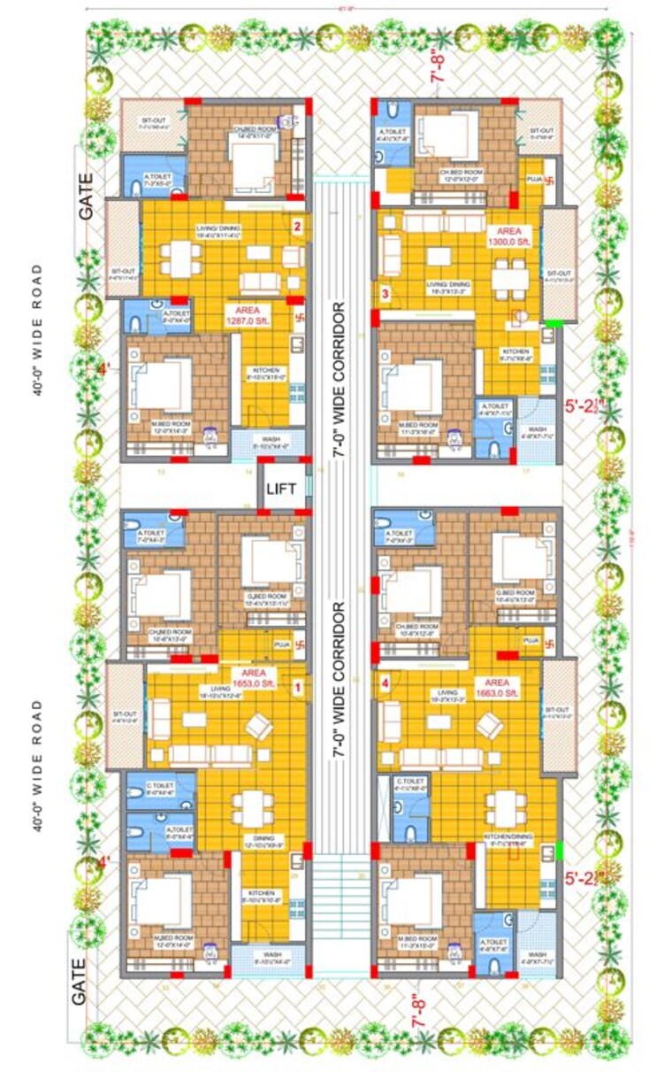 Master Plan, kokapet 2 Bedroom 1285 Sq.Ft. Apartment In Kokapet Hyderabad 10726673