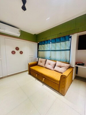 Living Room in 1 BHK Apartment at Sukur Residency B1 CHS Ltd, Kasarvadavali – for Rent
