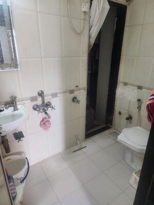 Bathroom in 1 BHK Apartment at Bhoomi Park, Malad West – for Rent