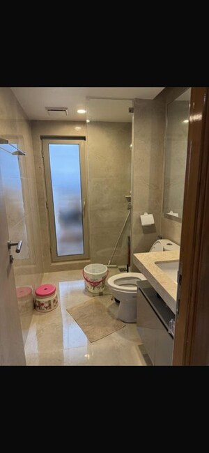 Bathroom in 3 BHK Apartment at Hiranandani Estate Rodas Enclave, Ghodbunder Road – for Rent