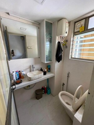 Bathroom in 1 BHK Apartment at 36 Turner Road, Bandra West – for Rent